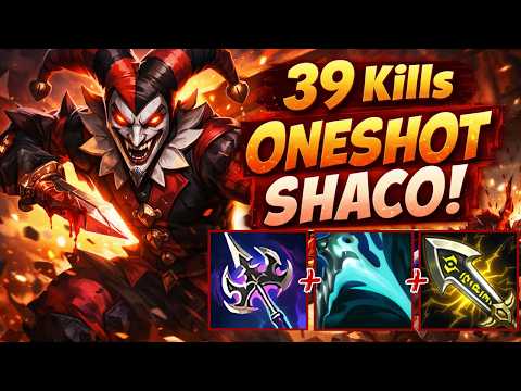 39 Kills Oneshot Shaco! Season 16 Flex Ranked [League of Legends] Full Gameplay - Infernal Shaco