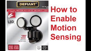 Defiant Dusk to Dawn or Motion Sensor Security Light, How to Enable Motion Sensing Mode, Easy DIY