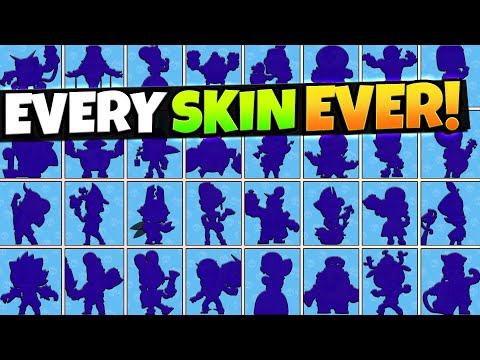 Unlocking All 108 Skins In Brawl Stars! EVERY. SKIN. EVER... How Much Gems Did It Cost?