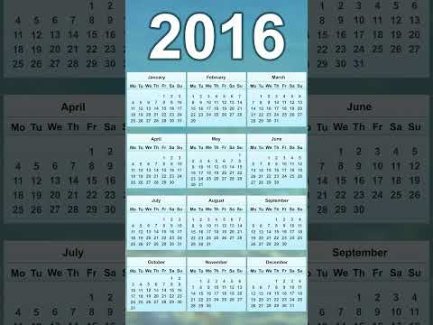2016 Calendar
