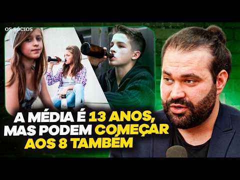 QUAL É A IDADE MÉDIA DO PRIMEIRO GOLE DE ÃLCOOL NO BRASIL?