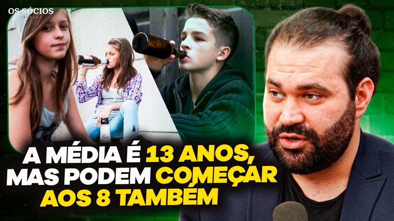 QUAL É A IDADE MÉDIA DO PRIMEIRO GOLE DE ÁLCOOL NO BRASIL?