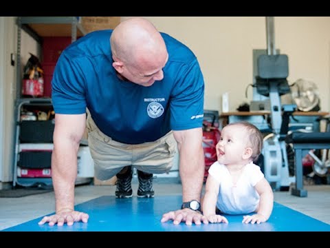 This Dad and Baby Workout is So Adorable.