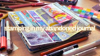 Stamping in my Abandoned Journal :)