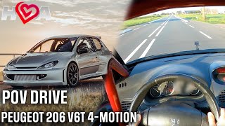 POV Drive: 480HP Peugeot 206 V6T 4-Motion (FASTEST of the Netherlands)