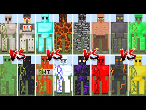 ALL GOLEMS TOURNAMENT | Minecraft Mob Battle