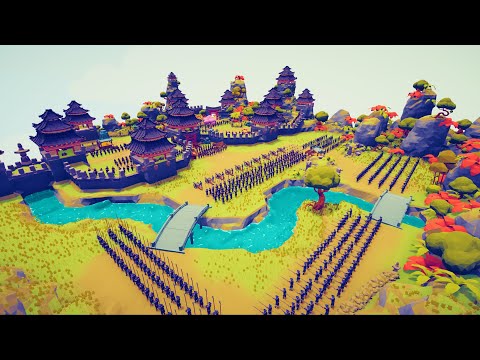 200x AMERICAN SOLDIER SIEGE SAMURAI CASTLE - Totally Accurate Battle Simulator TABS