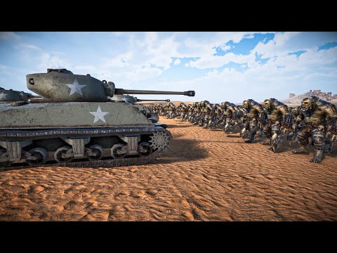 10 Auto Sherman Tank VS 100,000 Giant Troll - Ultimate Epic Battle Simulator 2 | UEBS 2