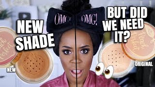 A NEW SHADE IN TOO FACED PEACH PERFECT SETTING POWDER... FOR DEEP COMPLEXIONS?! | Andrea Renee