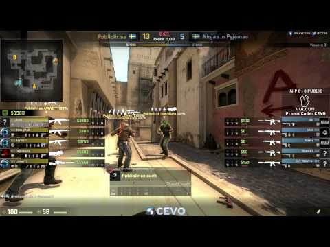 Ninjas in Pyjamas vs Publiclir.se Game 1 (CEVO-P CS:GO Season 7) - Helium & Metuz