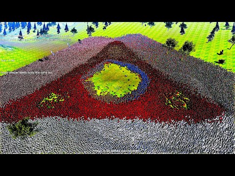 THE Ultimate Epic Battle Simulator UEBS - Golden Knights Vs 40.000 Roman Legion alliance with Sparta