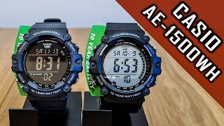 Super wide screen Casio AE-1500WH digital watch review #casio #casiowatch #gedmislaguna #watchreview