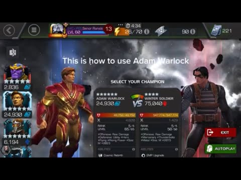 How to use Adam Warlock in Mcoc
