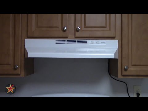 Broan-NuTone 413001 Non-Ducted Ductless Range Hood with Lights Exhaust Fan for Under Cabinet, 30-Inch, White video review thumbnail