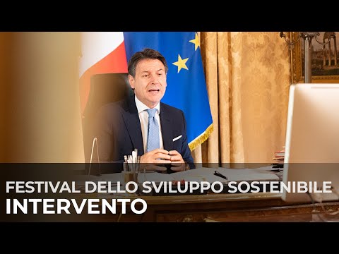 Conte in videoconferenza al Festival dello Sviluppo Sostenibile 2020