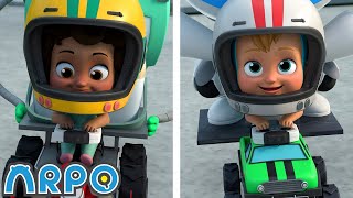 Baby Race!! | ARPO The Robot | Funny Kids Cartoons | Kids TV Full Episodes