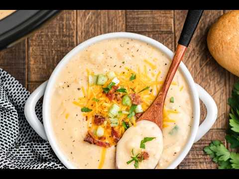 The Creamiest Crock Pot Hash Brown Potato Soup Ever!