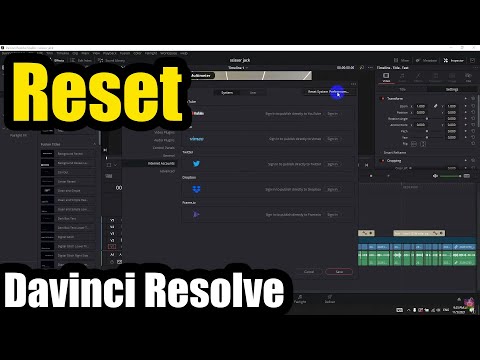 How to RESET Davinci Resolve to default settings? (System and User Preferences)