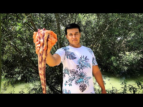 UZBEKISTAN! WE PREPARE BEEF TAIL WITH POTATO. LIFE IN THE VILLAGE. ASMR