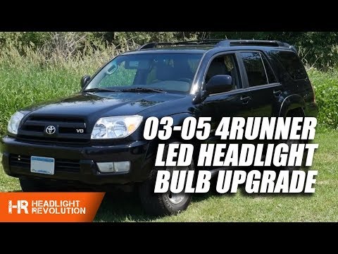 The Best 2003-2005 Toyota 4Runner LED Headlight Bulb Upgrade 205% Brighter Than Stock!