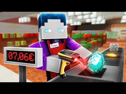 ICH SPIELE MINECRAFT AN DER SUPERMARKT KASSE...