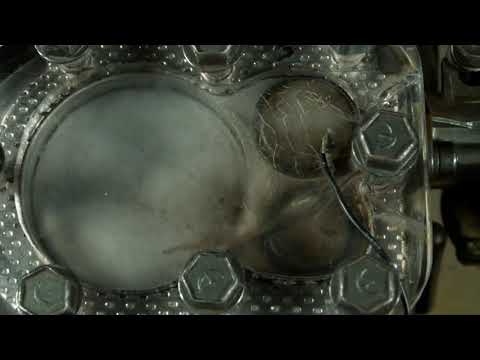 See through engine in slow motion