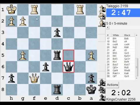 Alekhine's defense: Maróczy variation (B02) : LIVE Blitz (Speed) Chess #772 vs Taleggio (2159) -