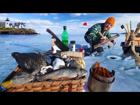 Sea Duck Hunting Blast & Cast Ice Fishing | Catch and Cook