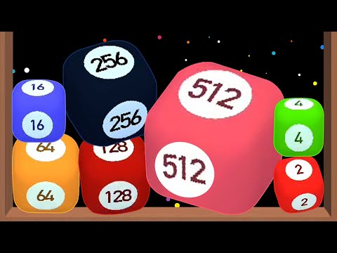 2048 Rush 3D: Number Puzzle - How long 2048 cubes can u collect? Merge Number Balls, Merge Ball