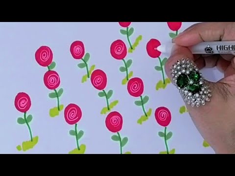 Easy flower drawing