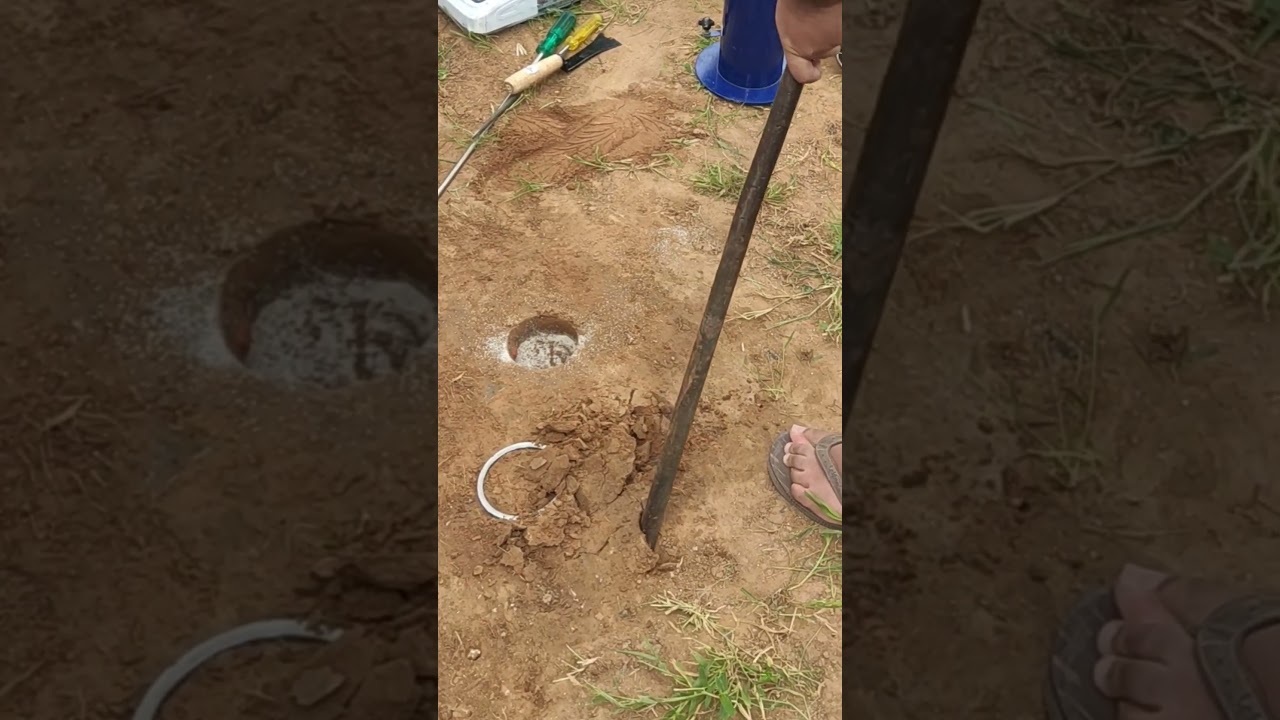 core cutter test for in-situ soil density determination #civilengineering #geotechnicalengineering