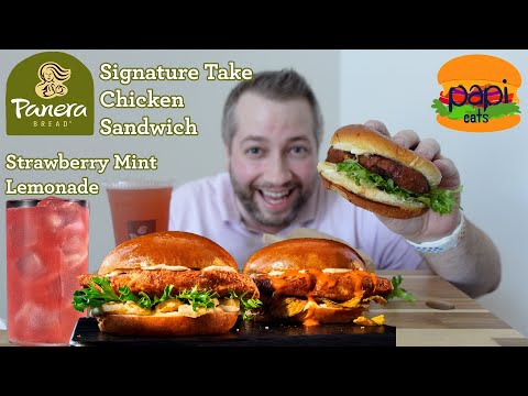 Panera Bread NEW Chef's Chicken Sandwich - The Signature Take & Supercharged Lemonade Review