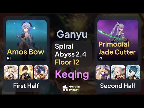 New Spiral Abyss 2.4 Floor 12 9 Stars - Ganyu & Keqing - F2P ($0 Spend)