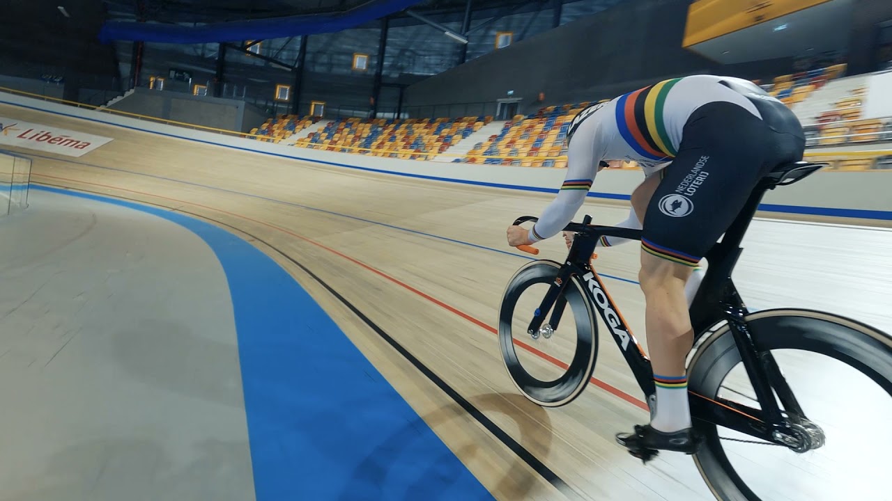 Harrie Lavreysen, 2x Gold Olympian World Champion Track Cyclist, super-fast drone FPV footage