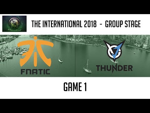 Fnatic vs VGJ.Thunder (Game 1) | The International 2018: Group Stage