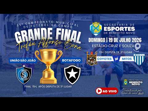 FINAL DO CAMPEONATO MUNICIPAL Futebol de Campo de Benedito Novo 2026