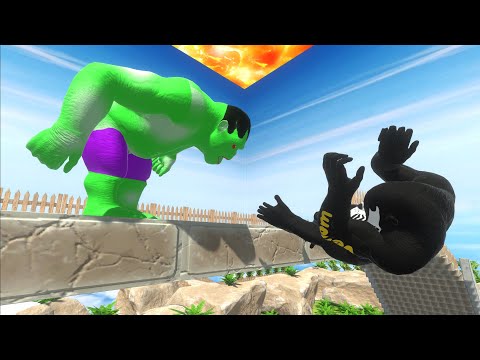 HULK GORO vs VENOM GORO DEATH RUN - Animal Revolt Battle Simulator