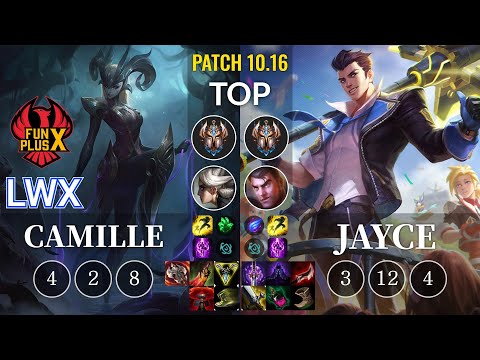 FPX Lwx Camille vs Jayce Top - KR Patch 10.16