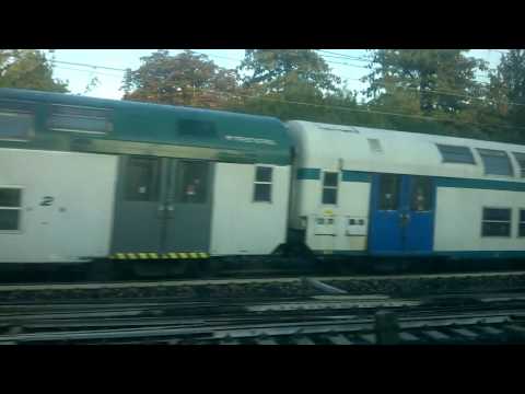 E464 391 Trenord+6 2 piani Trenord e XMPR in sorpasso - 10/11/2016