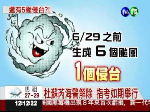 杜蘇芮海警解除 南部東部防豪雨