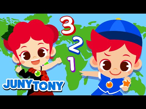 Cuenta del 1 al 10 en 5 Idiomas | Números | Inglés, Coreano, Chino y Más | JunyTony en español