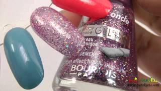 preview picture of video 'Bourjois 1 Seconde Gel nail polish swatches (spring/summer 2012)'