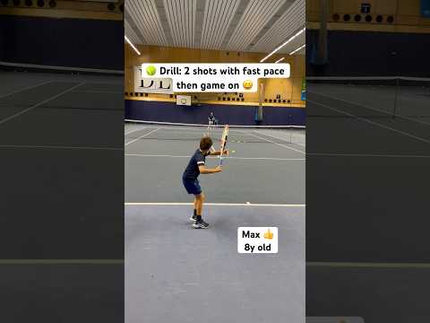 🔥🎾#tennis #forehand #backhand #dropshot #winner Max🇬🇧🇫🇷 #8yearsold #tennisboy #shorts #prodigy