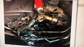 Bmw broken belt oil housing leak