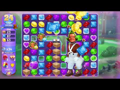 Wonka's World of Candy Level 72 no booster [Gameplay Walkthrough] [Zynga]