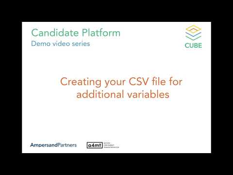Creating your CSV file for additional variables