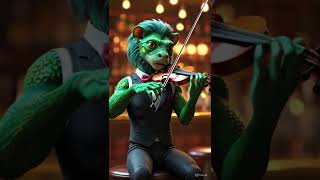 The Enchanting Serenade of the Lizard-Cat Virtuoso