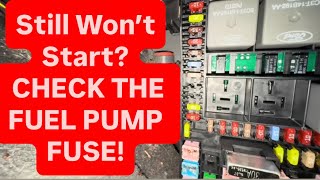 FUEL PUMP FUSE LOCATION.