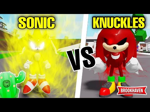 CACTUS ET SONIC VS KNUCKLES (COMBAT ULTIME) ! ROBLOX - BROOKHAVEN RP