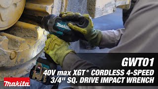 Makita 40V max XGT Brushless 4‑Speed High‑Torque 3/4